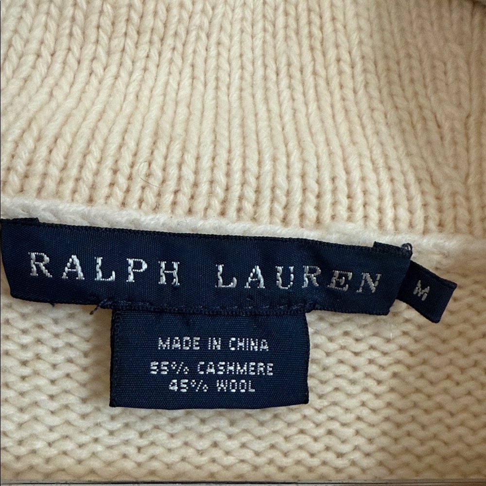 Ralph Lauren Beige Cowl Neck cashmere women’s Sweater - Picture 2 of 16